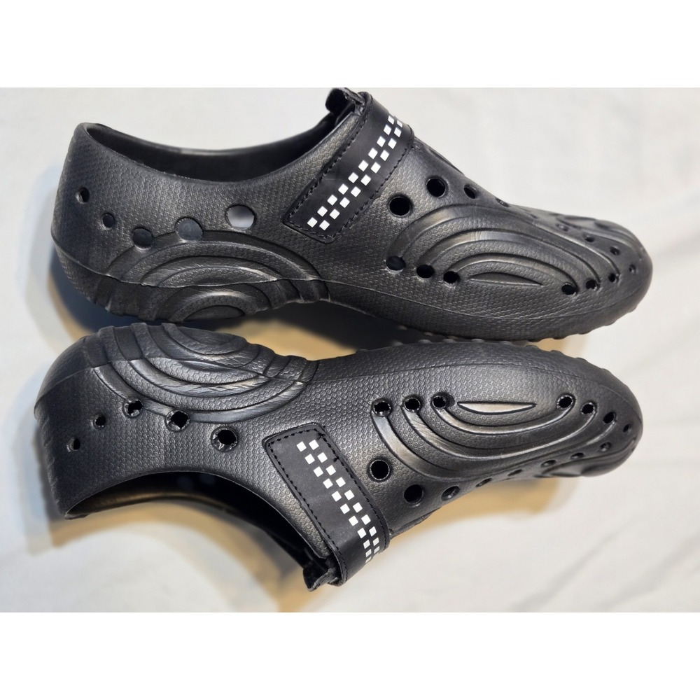 Doggers Brand Ultralite Black Clogs Shoes Womens Size 7/8 Comfort Adj Light Wear